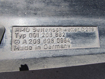 AMG Side Skirt Rocker Panel, Left A2086980954 W208 CLK320 CLK430 CLK55 AMG5